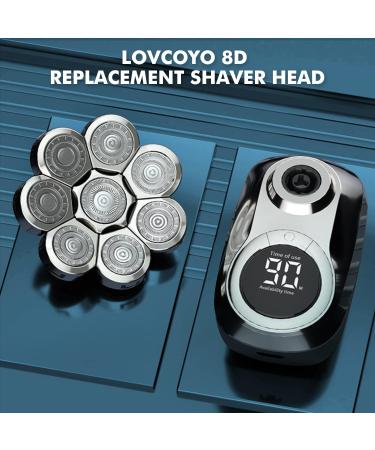 Lovcoyo 8D Blade Replacement Heads - Universal Men's Shaver Head Replacement - Silver, 56.0g - Buy Online on GoSupps.com