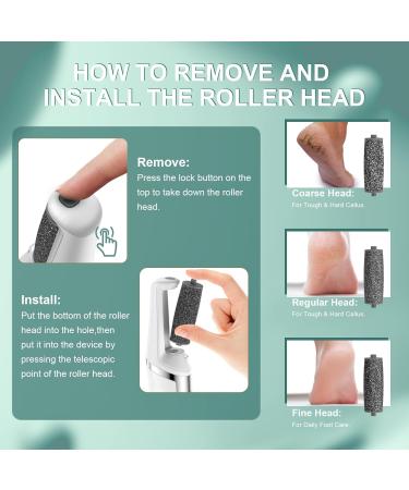 Electric Foot Callus Remover - Rechargeable Pedicure Kit with 3 Speeds 3 Rollers & Professional Foot Care Tool for Smooth Feet - Ideal Gift in Pearl White - Buy Online on GoSupps.com