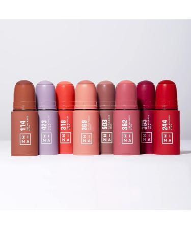 3INA Makeup No-Rules Stick 423 - Lilac Blush Stick Matte with Hyaluronic Acid | Vegan & Cruelty-Free - Buy Online on GoSupps.com