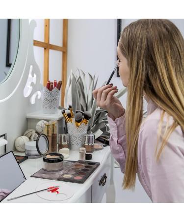 Buy 4-Piece Clear Acrylic Makeup Mixing Palette Set with Spatula | Ideal for Foundation Eyeshadow & Nail Art | International Shipping Available - Buy Online on GoSupps.com