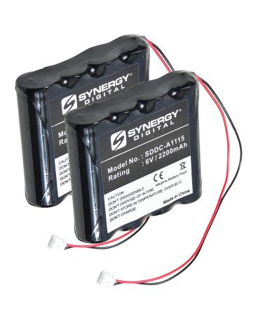 Synergy Digital Door Lock Batteries Compatible with Saflok MT Door Lock (Alkaline 6V 2200 mAh) Replacement for Saflok X-GAA-FC42 Battery Combo-Pack Includes: 2 x SDDC-A1115 Batteries
