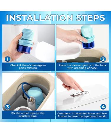 1800 Flushes Toilet Bowl Cleaner - Long-Lasting Automatic System for Sparkling Clean Toilets | International Shipping Available - Buy Online on GoSupps.com