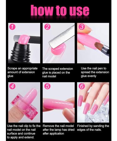 EBANKU Dual Nail Forms Set with 120 Piece Poly Gel Coffin Nail Mold & Accessories - Buy Online on GoSupps.com