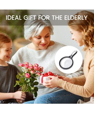 ANBULL 5X 15X Magnifying Glass with Lights  5.5in Large Handheld Page Magnifier  Lighted Magnifying Glass for Reading  Small Prints  Low Vision Seniors (Black) - Buy Online on GoSupps.com