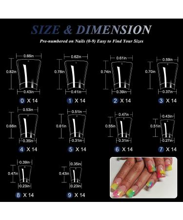 Moxluck Clear Duck Nail Tips - 140Pcs Curved False Nails for Extensions and DIY Nail Art - Buy Online on GoSupps.com
