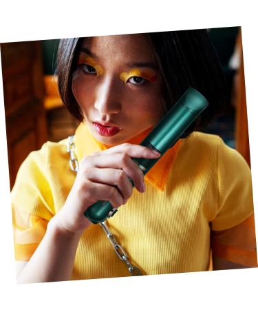 OHPHCALL Curling Iron Hair Shaping Tool Hair Styling Tools Hair Straightener Travel Size Abs Green 21X4X3.5CM Green - Buy Online on GoSupps.com