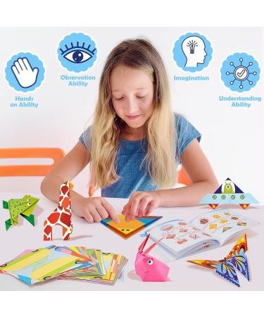 Aigybobo Origami Paper Set 308PCS - Kids Craft Kit with Instructional Book | Art Supplies for Girls Ages 6-12 | Perfect for School Projects - Christmas Gifts for Boys & Girls - Buy Online on GoSupps.com