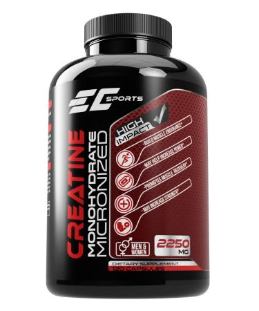 Creatine Monohydrate Micronized Increase Strength Improve Performance and Promote Recovery 120 Capsules
