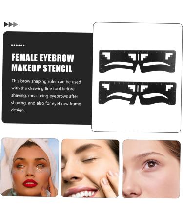 MAGICLULU 6 Pcs Eyebrow Ruler Makeup Assist Device Eyebrow Sissor Kit Mini Eyebrows Shaper Card Make up - Buy Online on GoSupps.com