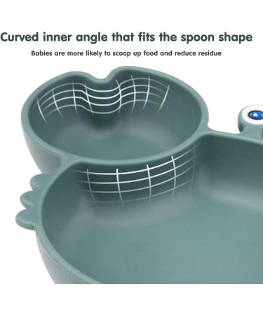 Silicone Suction Plate for Babies - Non-Slip Toddler Placemat with Strong Suction Cup - BPA-Free, Dishwasher & Microwave Safe - Olive - Buy Online on GoSupps.com