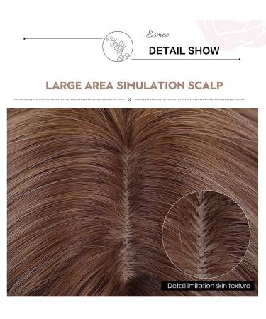 Buy Esmee 24-Inch Long Curly Brown Synthetic Hair Wig for Women - Heat Resistant Middle Part Wig - Buy Online on GoSupps.com