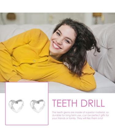 POPETPOP Teeth Jewelry Kit - 10pcs White Removable Tooth Gems for DIY Tooth and Nails Decor - Buy Online on GoSupps.com