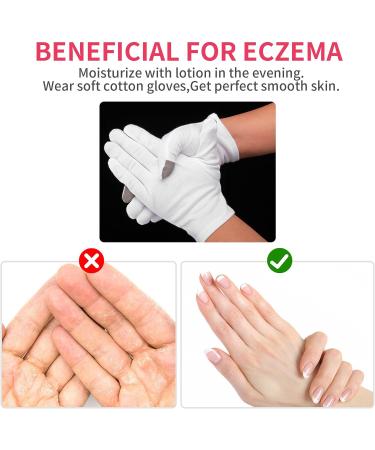 Dimeho 2 Pairs Touch Screen Moisturizing Gloves SPA Gloves for Dry Hands White Cotton Gloves for Sleeping Moisturizing Night Gloves for Rough Cracked Dry Chapped Hands Skin - Buy Online on GoSupps.com
