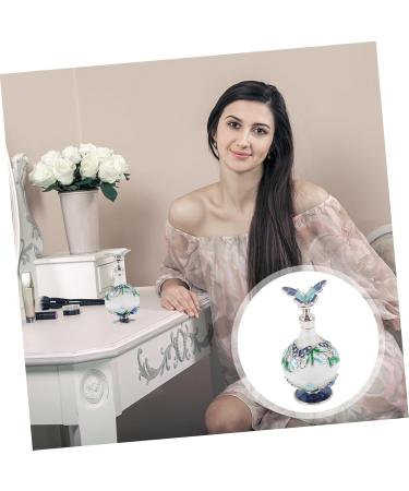 POPETPOP Perfume Bottle Refillable Fragrance Containers Arabic Decor Rhinestone Jewelry Perfumes for Women Mini Terrarium Blue Glass Spray Bottle Miss Decorative Bottle Crystal Alloy Glass 25 ml Assorted Color - Buy Online on GoSupps.com