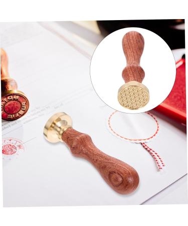 BIUDECO 1pc Dispensing Plate Tool Eyeshadow Stamp for Eyes Retro Wax Seal Stamp Hotfix Tool Wooden Handle 1 count (Pack of 1) Golden - Buy Online on GoSupps.com