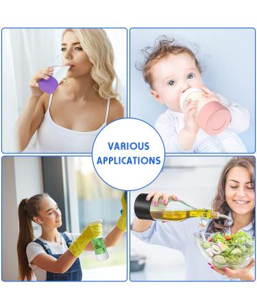 6-Piece Silicone Sleeve Set for 16oz Makeup & Water Bottles - Non-Slip Bottom Cover for Cosmetic and Sport Bottles - 6 Colors Available - Buy Online on GoSupps.com