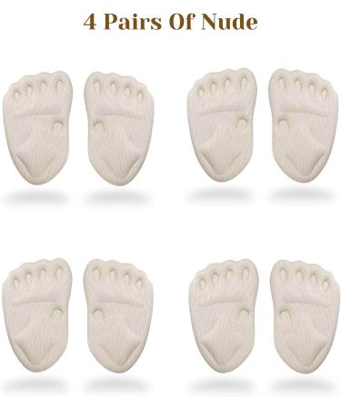 CB 4-Pairs Forefoot Shoe Metatarsal Pads - Ball-of-Foot Cushions for Pain Relief | Comfortable Insoles for Men Women & Kids - Style C-Nude - Buy Online on GoSupps.com