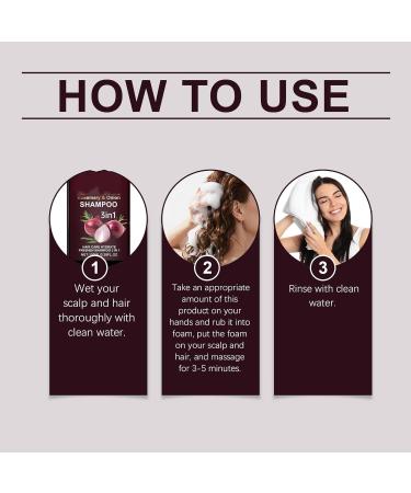  ZHJZGS Rosemary & Onion 3-in-1 Hair Care Shampoo for a thicker moisturizing and deep clean fuller-looking hair lasting and soft (4PCS) - Buy Online on GoSupps.com