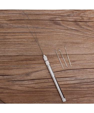 hair extension threader hair threader tool 15 10 1 aluminum handle pulling needle beads looper threader for hair extension extensi bead threader - Buy Online on GoSupps.com