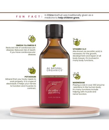 Organic Kiwi Seed Oil - 100% Pure & Cold Pressed - Skin, Hair & Lip Care - 3.4 Oz | 100 Ml - Buy Online on GoSupps.com