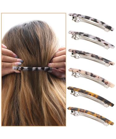 10 cm Turtle Shape Hair Clips - 12 Elegant Acetate Ponytail Accessories | Automatic Hair Needles for Women Hair Styling - Buy Online on GoSupps.com