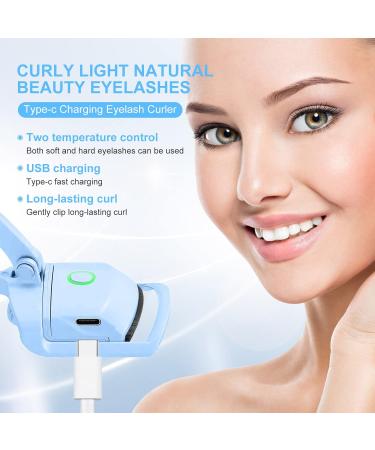 Heated Eyelash Curlers - Electric Curler with 2 Quick Heat Modes for Natural Long-Lasting Curls | Save Makeup Time - Buy Online on GoSupps.com