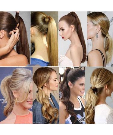 23 Inches Straight Ponytail Clip in Hair Extensions One Piece Silky Hairpiece Wrap Around Pony Tail Wine Red - Buy Online on GoSupps.com