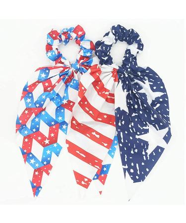 Patriotic Hair Ties Set - 4th of July Red, White, Blue Accessories for Women and Girls - Buy Online on GoSupps.com