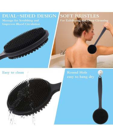 WLLHYF Silicone Back Scrubber - Long Handle Bath & Shower Brush for Effective Cleaning | International Shipping Available - Buy Online on GoSupps.com