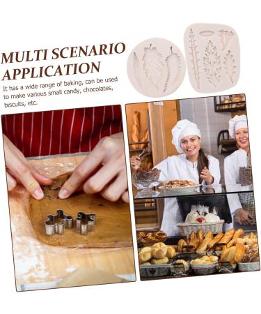 Zerodeko 6 Pcs Leaf Mold Silicone Candy Mold Molds Leaf Shaped Baking Mold Cake Decor Candy Decor Candle Silicone Mold Christmas Decor Palm DIY Cake Mold Biscuit White Silica Gel Chocolate - Buy Online on GoSupps.com