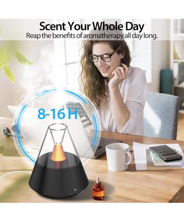 Ltyioe 150ml Aroma Diffuser for Essential Oils | Ultrasonic Humidifier with Remote Control Auto Shut-off & LED Mood Light (Black) | Aromatherapy & Home Wellness - Buy Online on GoSupps.com