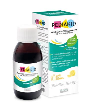 PEDIAKID - Nausea-Vomiting syrup - Herbal supplement - Digestive comfort - Against nausea & vomiting - Lemon taste - Bottle 125 ml