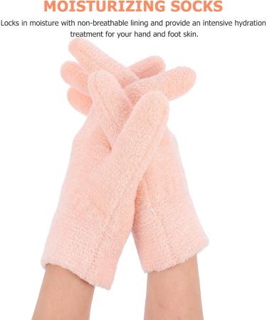 Minkissy Womens Mittens Moisturizing Gloves and Socks for Dry Cracked Feet Heels Hands Skin Repair for Foot Care Booties and Heel Glove for Women Girls Khaki Ladies Mittens - Buy Online on GoSupps.com