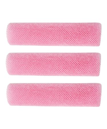 Net Back Scrubber for Shower | Nylon Mesh Skin Smoother Bath Towel Washcloth - Dead Skin Removal Bath Sponges for Women & Men Pink