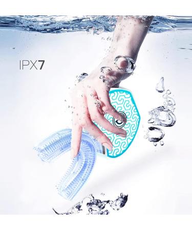 Automatic Sonic Glow Toothbrush Kit | Teeth Whitening with 2 Replacement Heads (White-Blue) - Shop Internationally - Buy Online on GoSupps.com