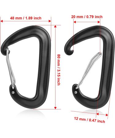 Heavy-Duty Carabiner Set - 1200kg Load Capacity 2 Large Black Snap Hooks for Hammocks Camping Hiking & Fishing - Buy Online on GoSupps.com
