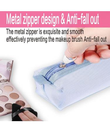 Large Travel Makeup Brush Holder with Zippered Design | Quick-Dry & Washable | Organzier Bag with Soft Powder Puff Sponge | Travel Case for Face Brushes - Buy Online on GoSupps.com