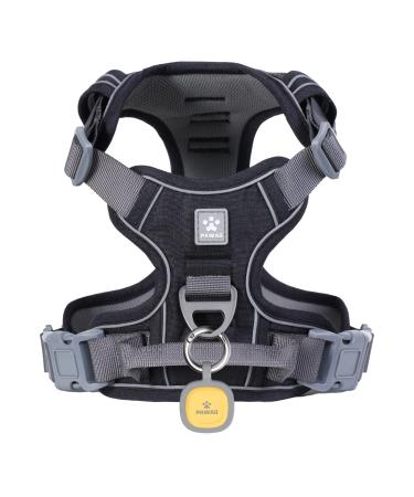 Pawaii dog harness Dog harness for small dogs anti-train tableware for dogs anti-drawing dishes breast harness Anti Zug Reflecting adjustable breathable breathable dog mechanical ID day contains (S Gray) S (Bigger Than Normal (Chest: 43cm-55cm)) Davy's Gr