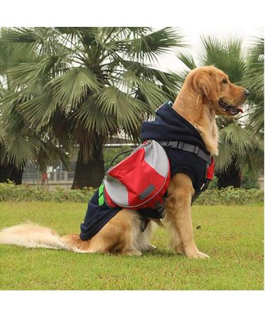 Lifeunion Adjustable Service Dog Backpack Saddle Bag - Blue Large - Buy Online on GoSupps.com