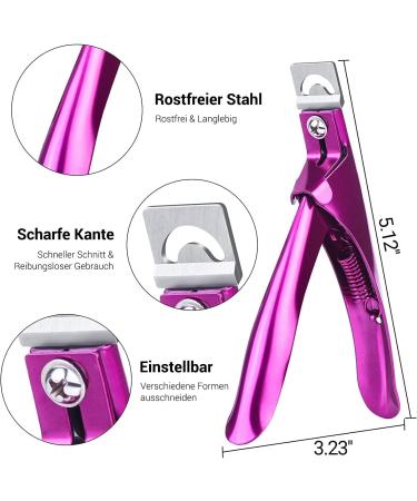 Melodysusie Acrylic Nail Clipper Set - 15 Magnet Tip Cutters for Gel Nails | Professional Manicure & Pedicure Tools | Sharp Nail Care - Wine Red - Buy Online on GoSupps.com