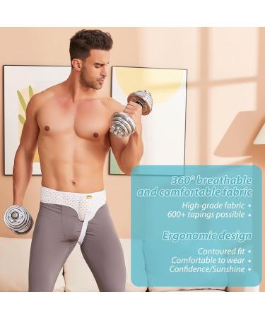TENB Hernia Belt for Men Hernia Support Truss Inguinal or Sports Hernia Adjustable Waist Strap with Removable Compression Pads Breathable Material (White Large) Large White - Buy Online on GoSupps.com