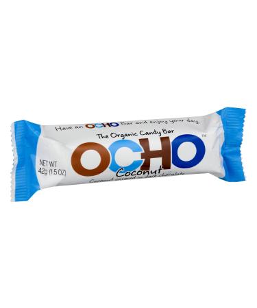 OCHO Organic Candy Bar, Coconut, 1.5 Ounce (Pack of 18)