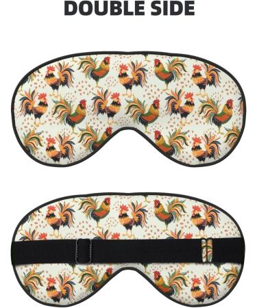 Colorful Roosters Sleep Mask | Adjustable Double-Sided Eye Mask | Soft Sleeping Eye Covers for Perfect Shading & Reduced Eye Edema - Shop Now - Buy Online on GoSupps.com