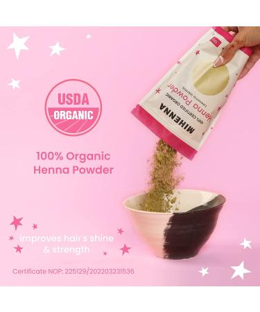Organic USDA Certified Mihenna Henna Powder for Hair - 100g | Long-Lasting & Pure - 3.53 oz | Pack of 1 - Buy Online on GoSupps.com