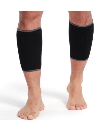 Neotech Care Calf Support Sleeve - Elastic & Breathable Knitted Fabric - Medium Compression - Black Colour (Size S 1 Pair) S (1 Pair) 2 - Buy Online on GoSupps.com