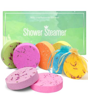 Aromatherapy Shower Steamers Gifts for Father's Day 8 Pack Different Scented Essential Bath Bombs with 3 Mesh Bags Self Care Gifts for Women Stress Relief Relaxation for Birthday Christmas Gifts bathbombs Mesh bags