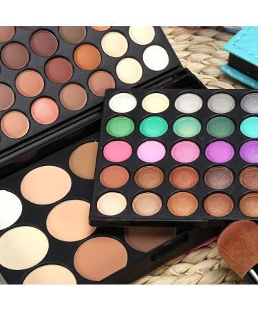 80 Colors Professional Eyeshadow Palette & 15 Color Blusher & Concealer Makeup Set - Perfect for Flawless Beauty - Buy Online on GoSupps.com