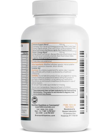 Bronson Multivitamin for Men All-in-One Daily Coverage Formula Key Vitamins, Minerals & Herbs to Support Men's Health, 60 Capsules 60 Count (Pack of 1) - Buy Online on GoSupps.com