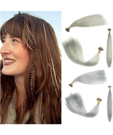 Feather Hair Extension Feather for Hair Extensions Synthetic Long Colored Overhead Strands of Hair Accessories Rainbow Hairpiece for Women Synthetic Feathers Hair Extension Set (Color : 4 Size : 16 16inch 40cm 4 - Buy Online on GoSupps.com