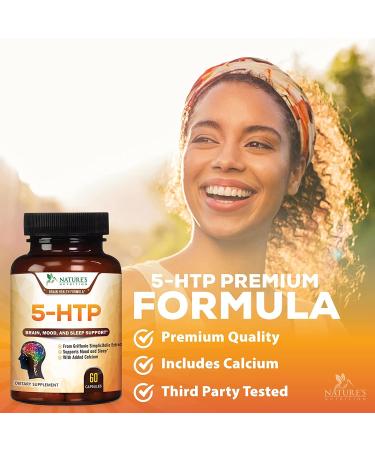 5-HTP 200mg Capsules Extra Strength Stress Support | Made in USA | Best 5-Hydroxytryptophan Supplement for Men and Women | Mood Support 60 Capsules (1 Pack) - Buy Online on GoSupps.com